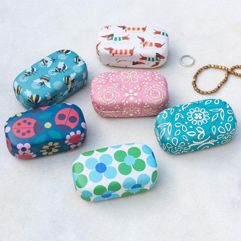 Rex London Mini Travel Case - Blue And Green Daisy