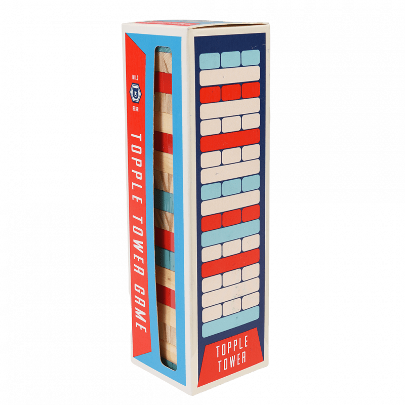 Rex London Mini Wooden Topple Tower - Wild Bear