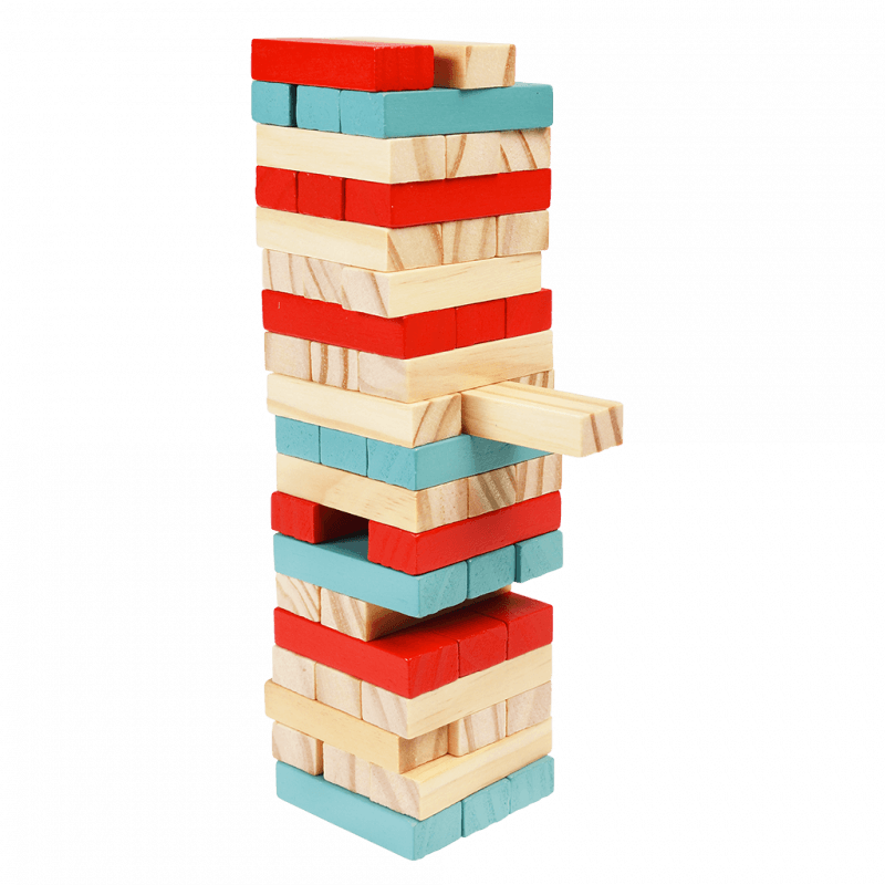 Rex London Mini Wooden Topple Tower - Wild Bear