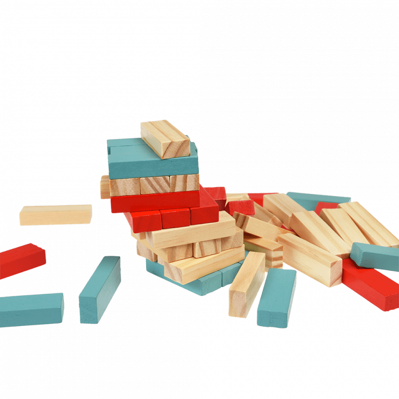 Rex London Mini Wooden Topple Tower - Wild Bear