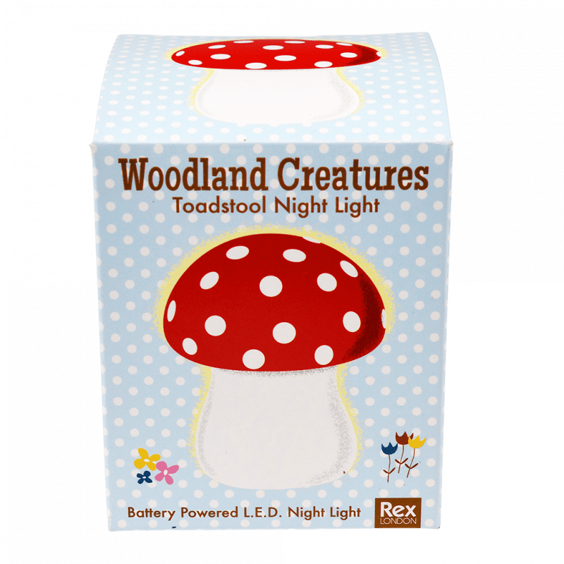 Rex London Night Light - Red Toadstool