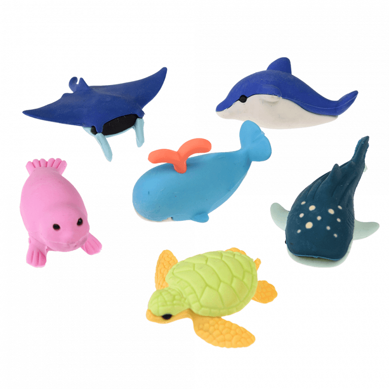 Rex London Ocean Animal Erasers (set Of 6)
