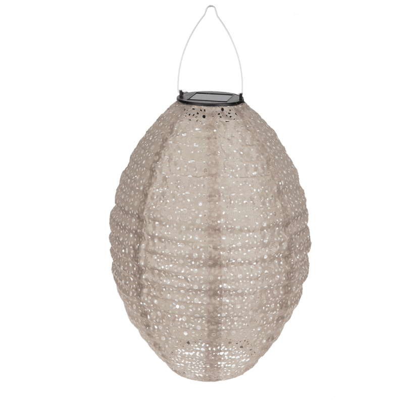 Rex London Outdoor Solar Pendant Lantern - Mink Grey