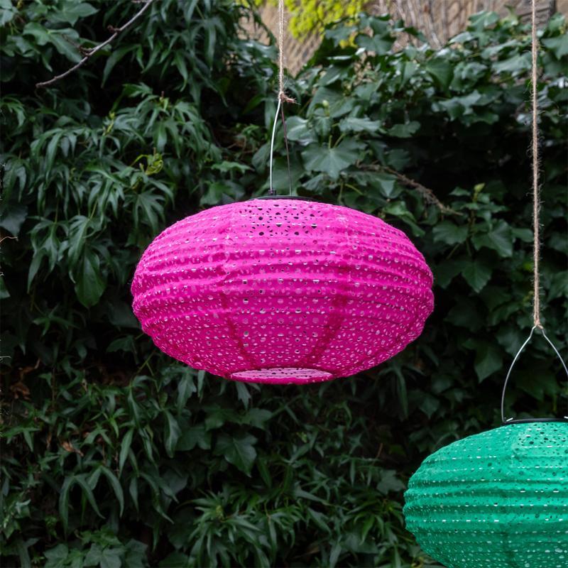 rex london Outdoor solar UFO lantern - Fuchsia