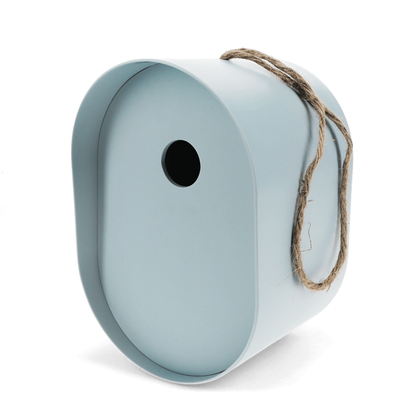 Rex London Oval Bamboo Fibre Birdhouse - Blue