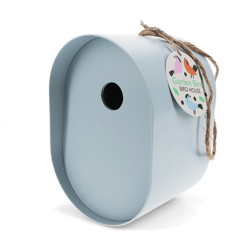 Rex London Oval Bamboo Fibre Birdhouse - Blue