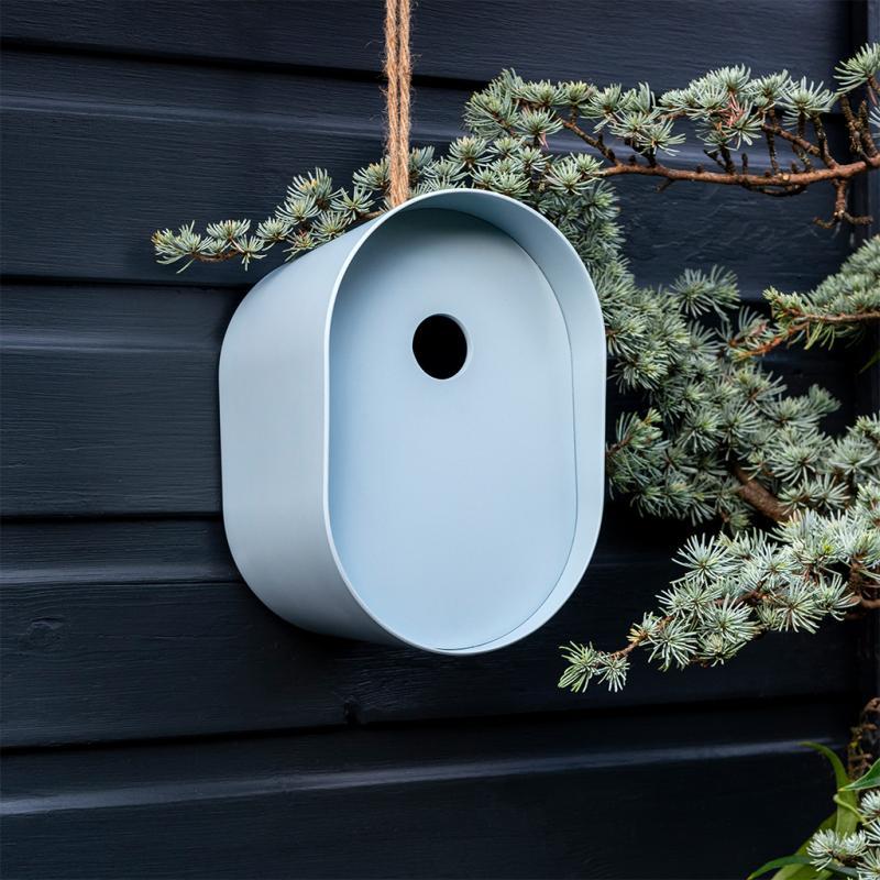 rex london Oval bamboo fibre birdhouse - Blue
