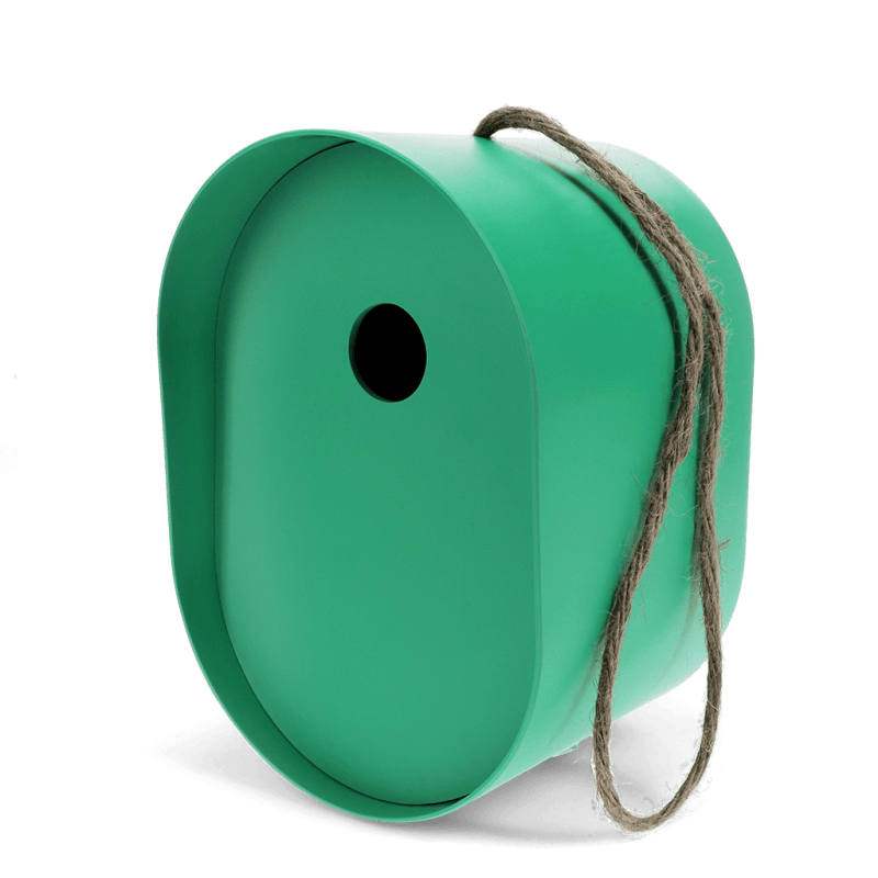 Rex London Oval Bamboo Fibre Birdhouse - Green