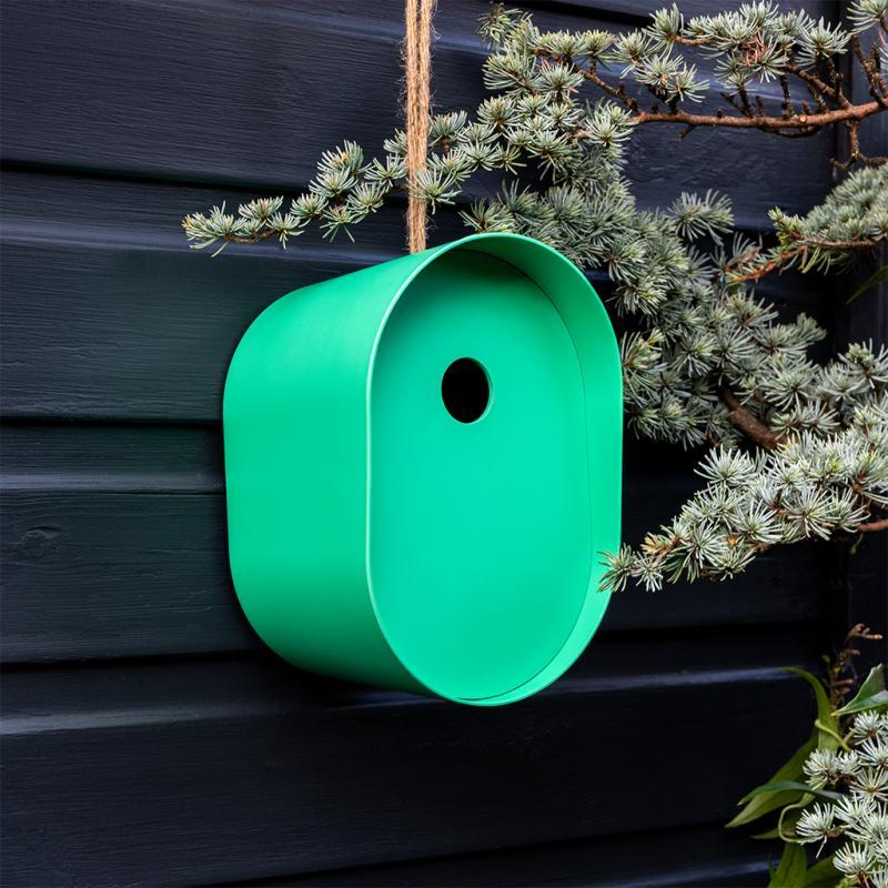 rex london Oval bamboo fibre birdhouse - Green
