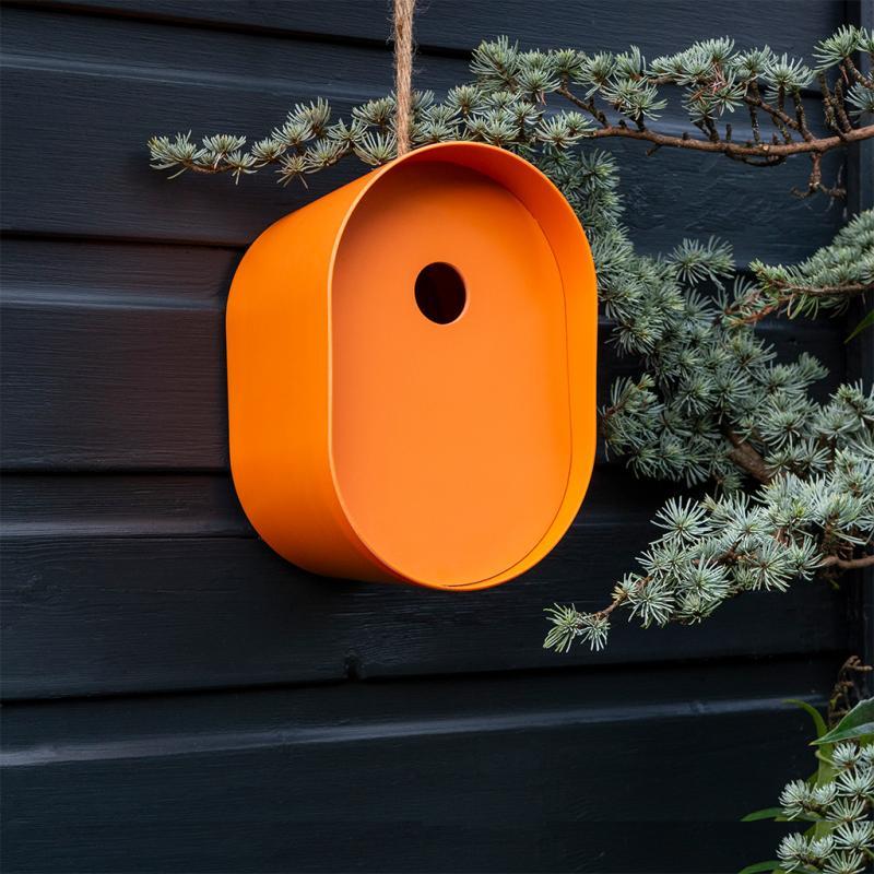 rex london Oval bamboo fibre birdhouse - Orange