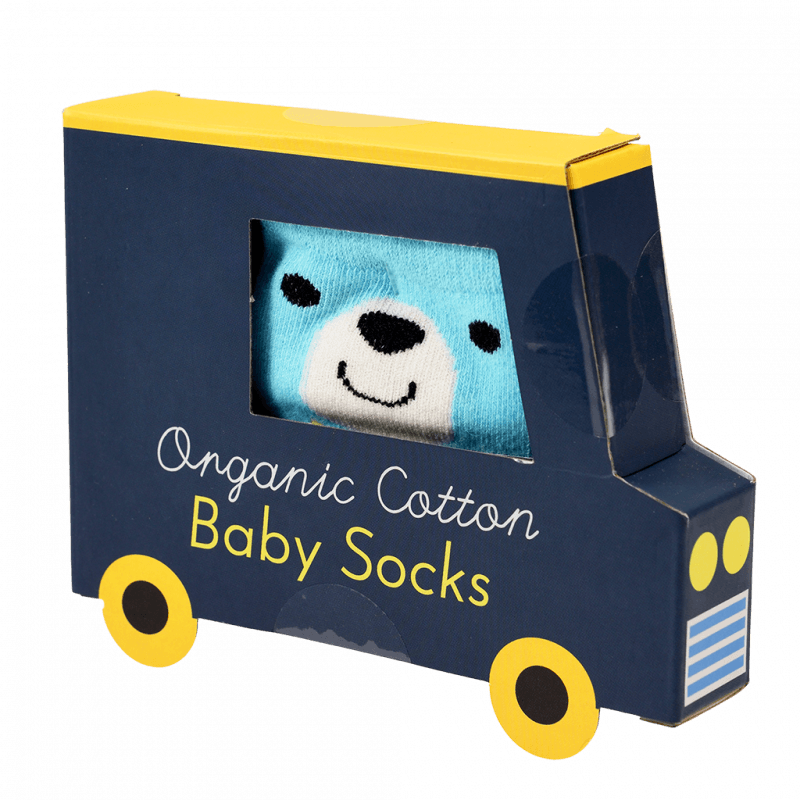 Rex London Pair Of Baby Socks - Blue Bear