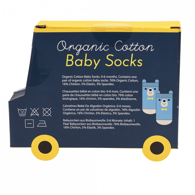 Rex London Pair Of Baby Socks - Blue Bear