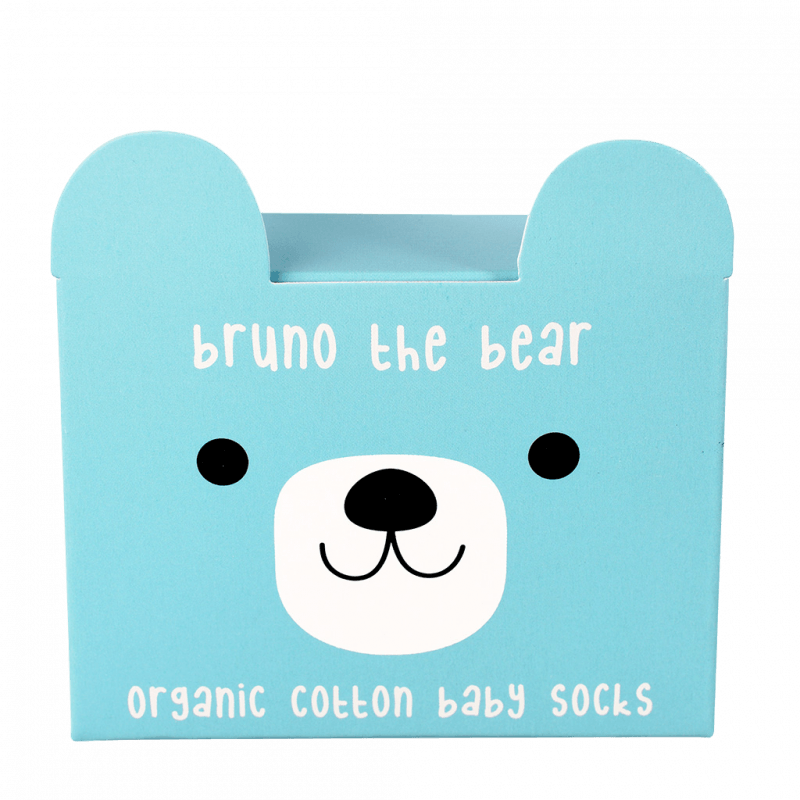 Rex London Pair Of Baby Socks - Bruno The Bear