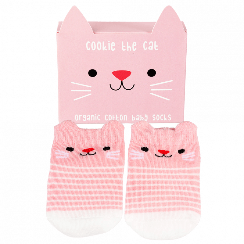 Rex London Pair Of Baby Socks - Cookie The Cat