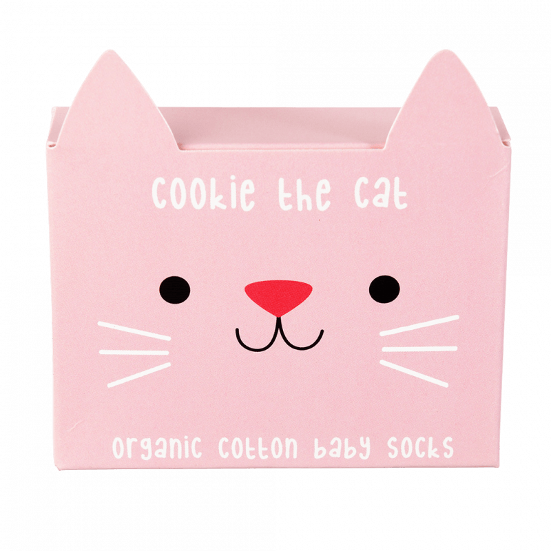 Rex London Pair Of Baby Socks - Cookie The Cat