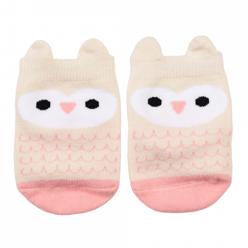 Rex London Pair Of Baby Socks - Pink Owl