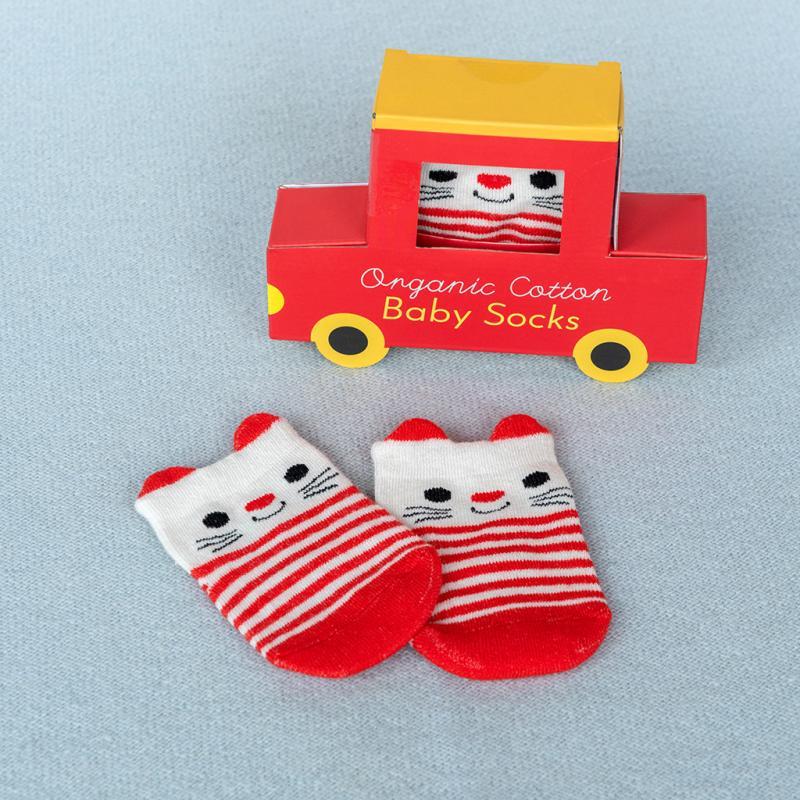 rex london Pair of baby socks - Red cat