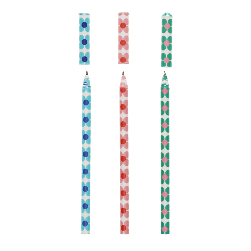 Rex London Paper Ballpoint Pens (set Of 3) - Daisy