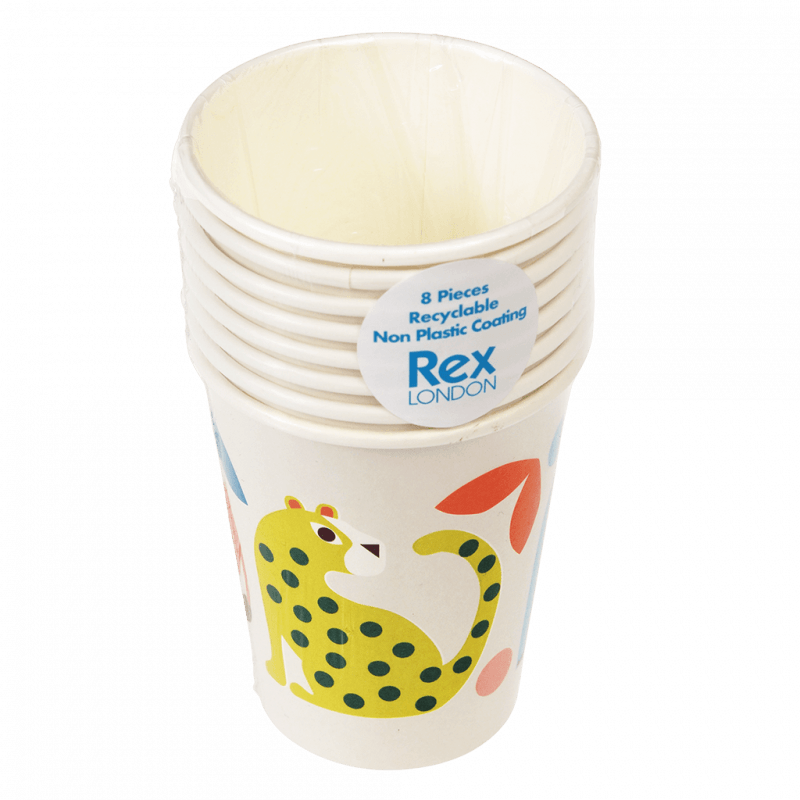 Rex London Paper Cups (pack Of 8) - Wild Wonders