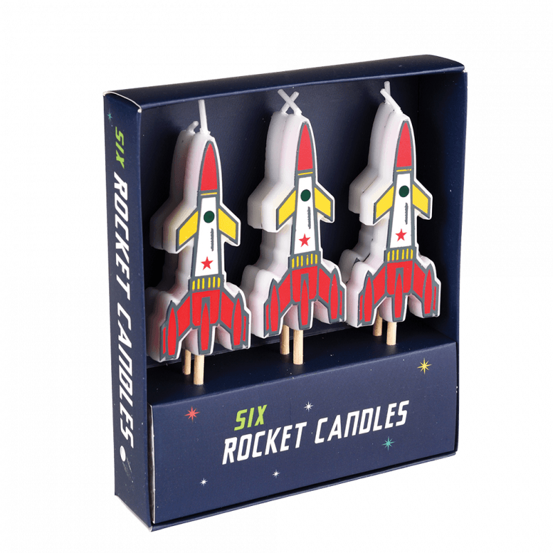 Rex London Party Cake Candles (set Of 6) - Space Age