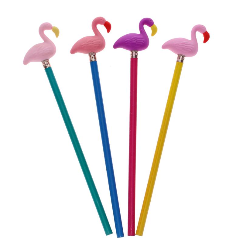 Rex London Pencil Top Erasers (set Of 4) - Flamingoes