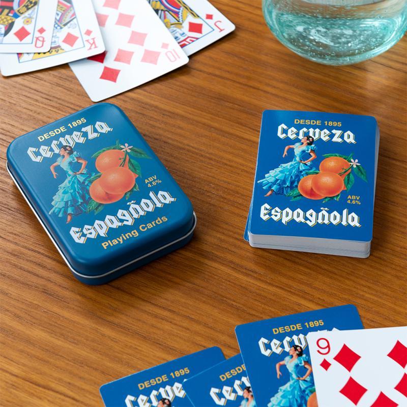 rex london Playing cards in a tin - Cerveza Española