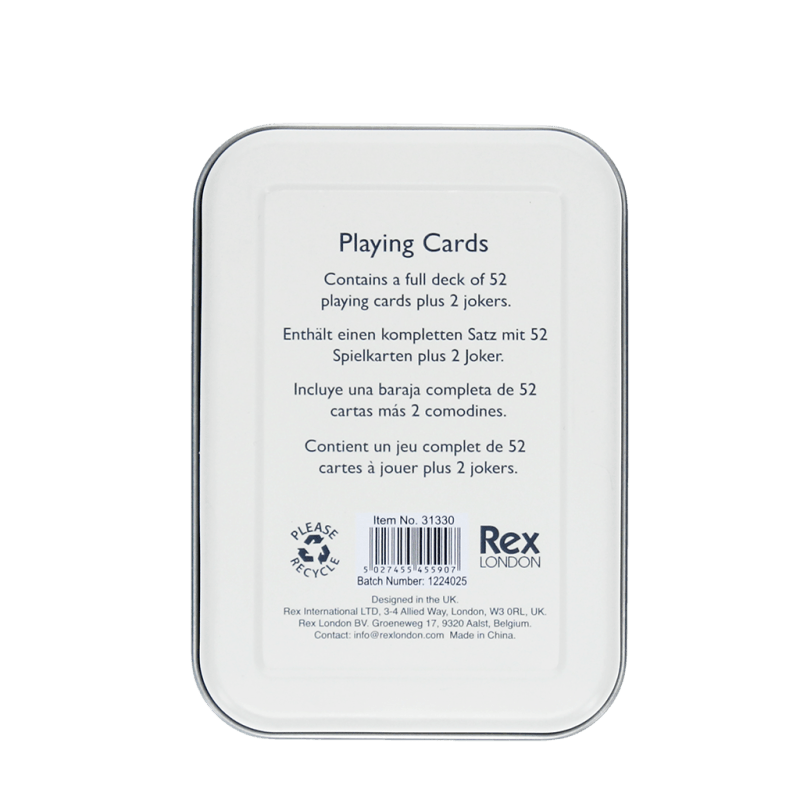 Rex London Playing Cards In A Tin - Dog Park