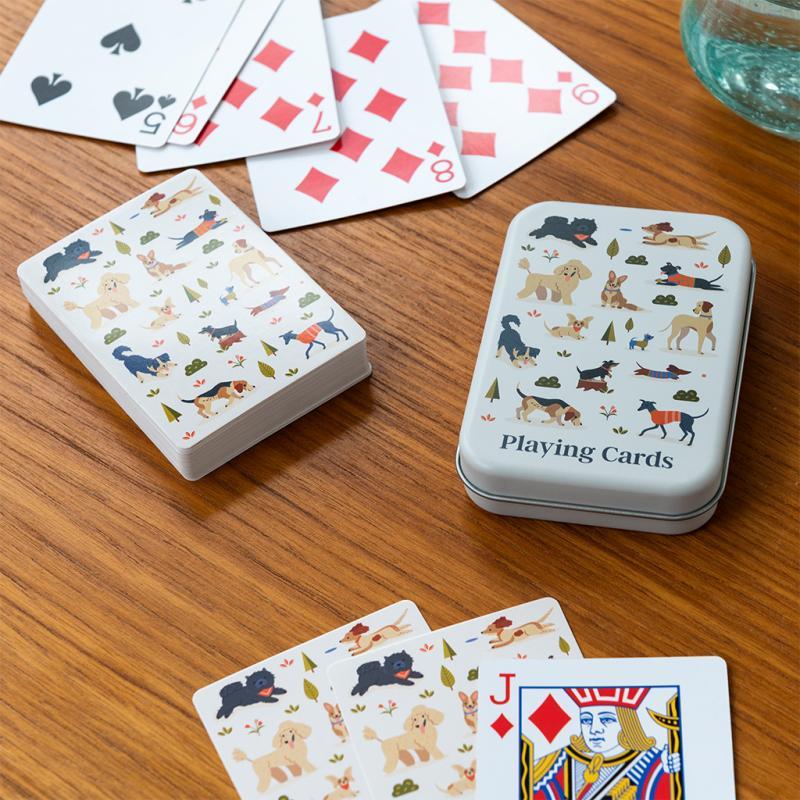 rex london Playing cards in a tin - Dog Park