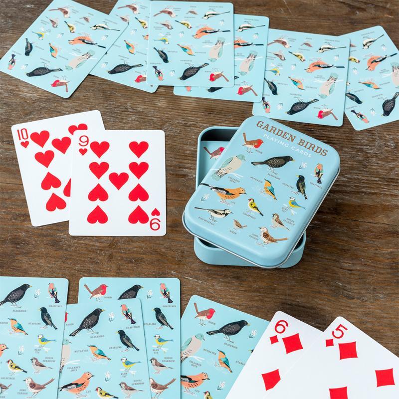 rex london Playing cards in a tin - Garden Birds