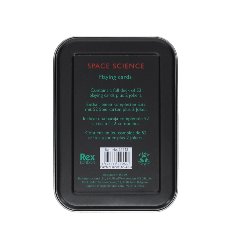 Rex London Playing Cards In A Tin - Space