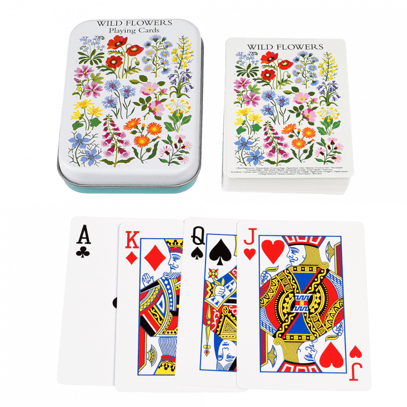 Rex London Playing Cards In A Tin - Wild Flowers
