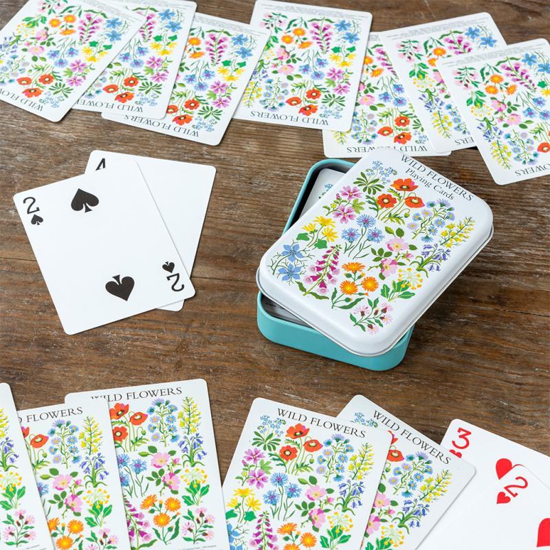 rex london Playing cards in a tin - Wild Flowers