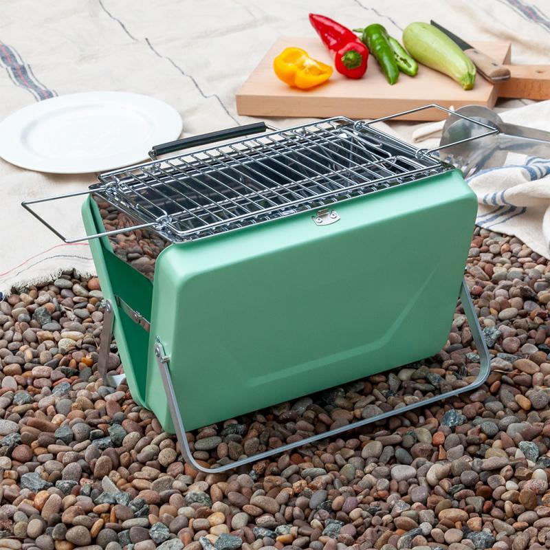 rex london Portable suitcase BBQ - Pistachio green