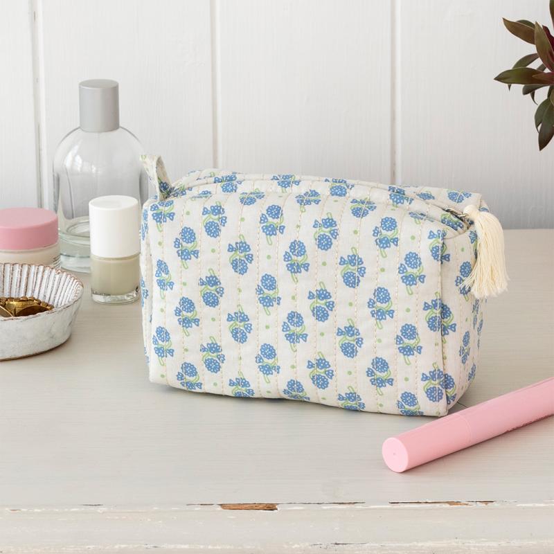 rex london Quilted makeup bag - Cornflower