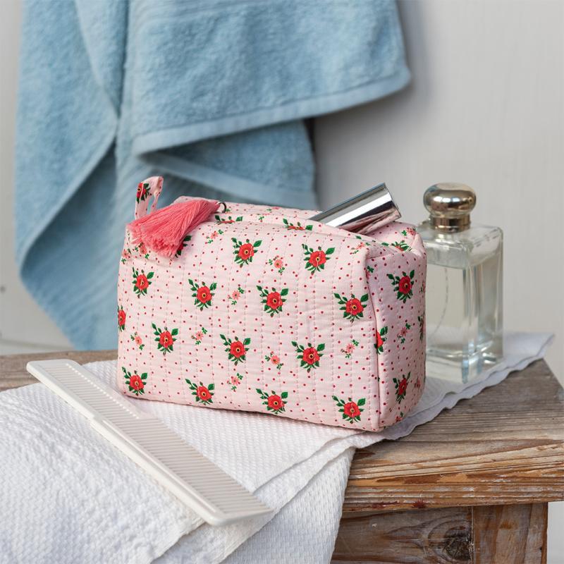 rex london Quilted makeup bag - French Rose