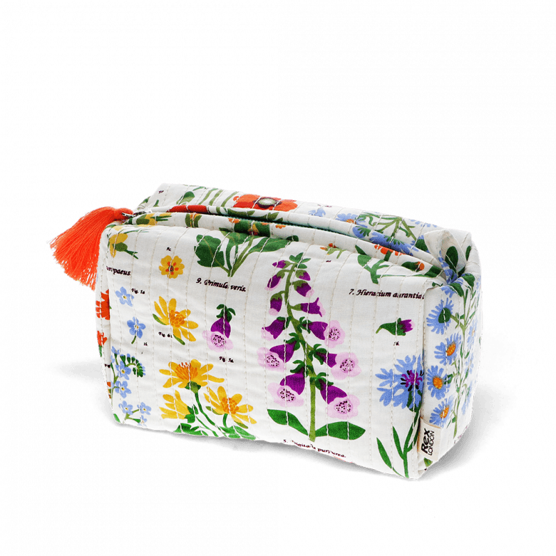 Rex London Quilted Makeup Bag - Wild Flowers