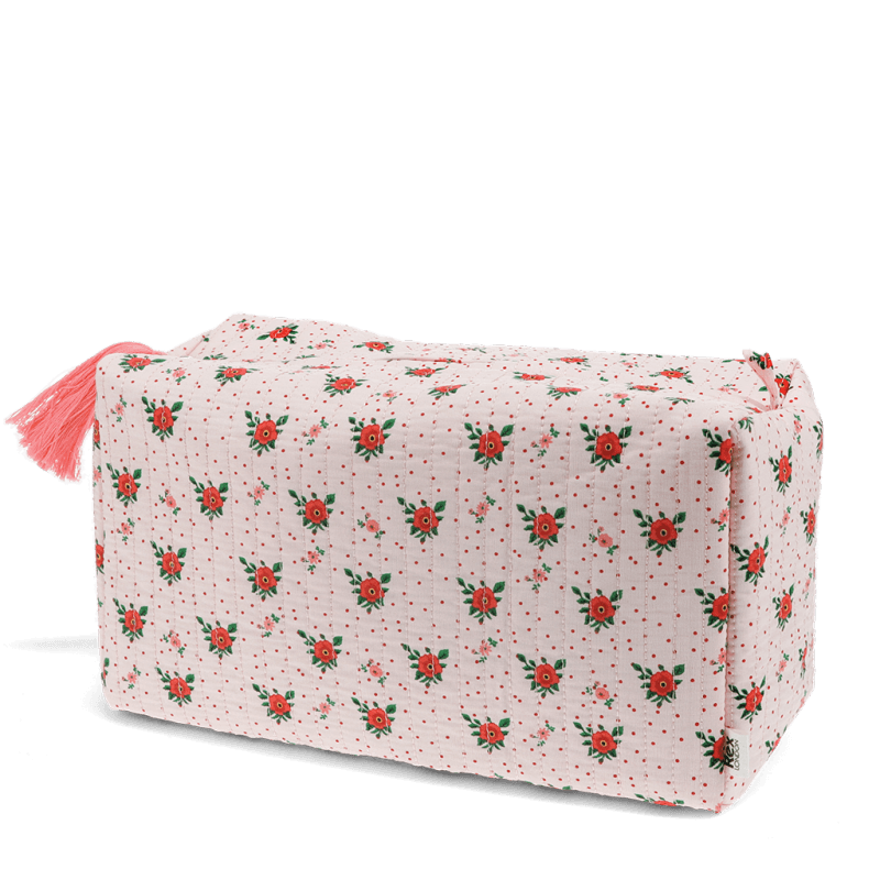 Rex London Quilted Wash Bag - French Rose