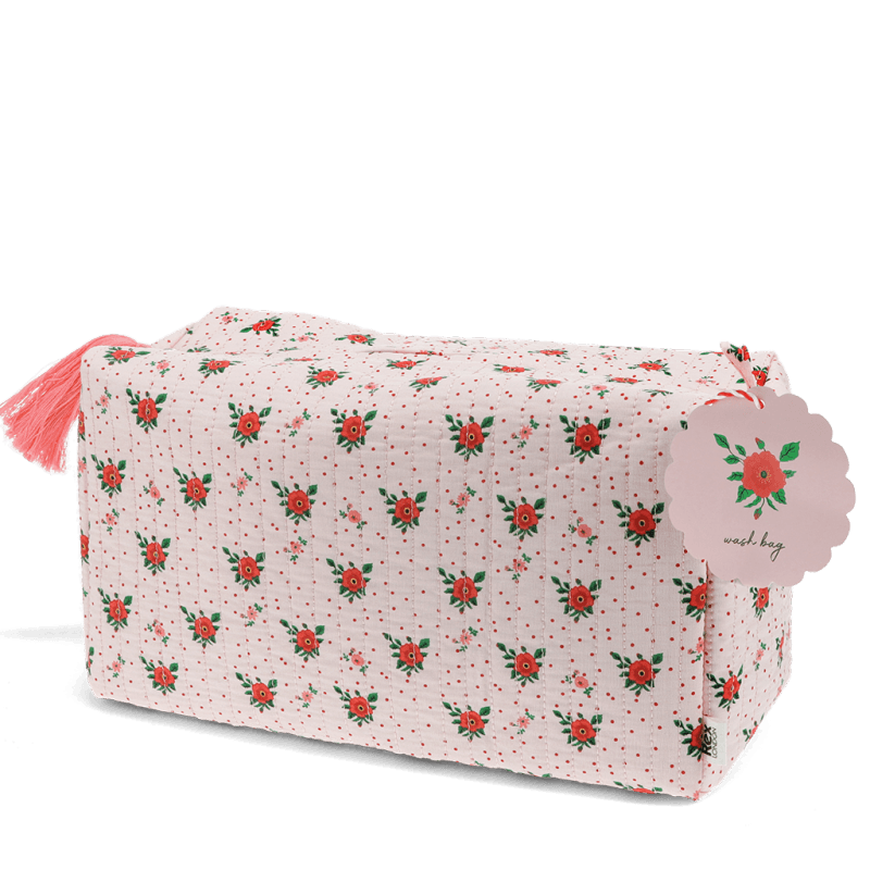 Rex London Quilted Wash Bag - French Rose