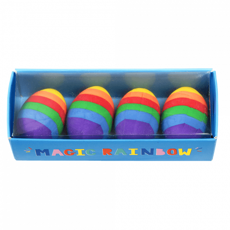 Rex London Rainbow Egg Erasers (set Of 4)