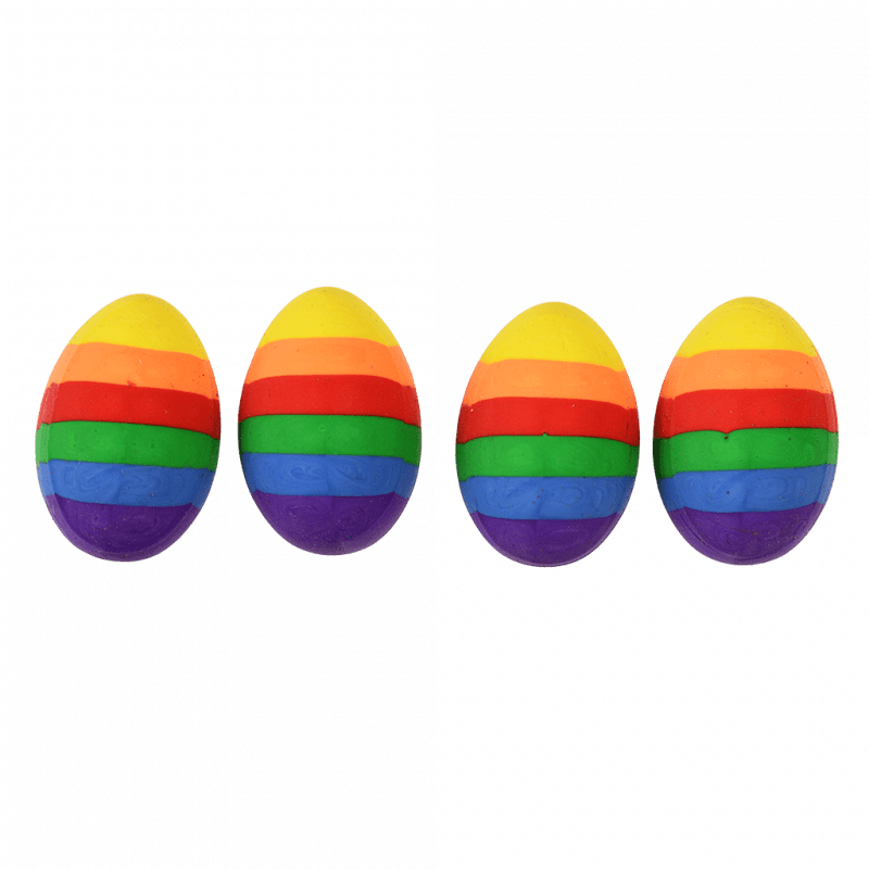 Rex London Rainbow Egg Erasers (set Of 4)