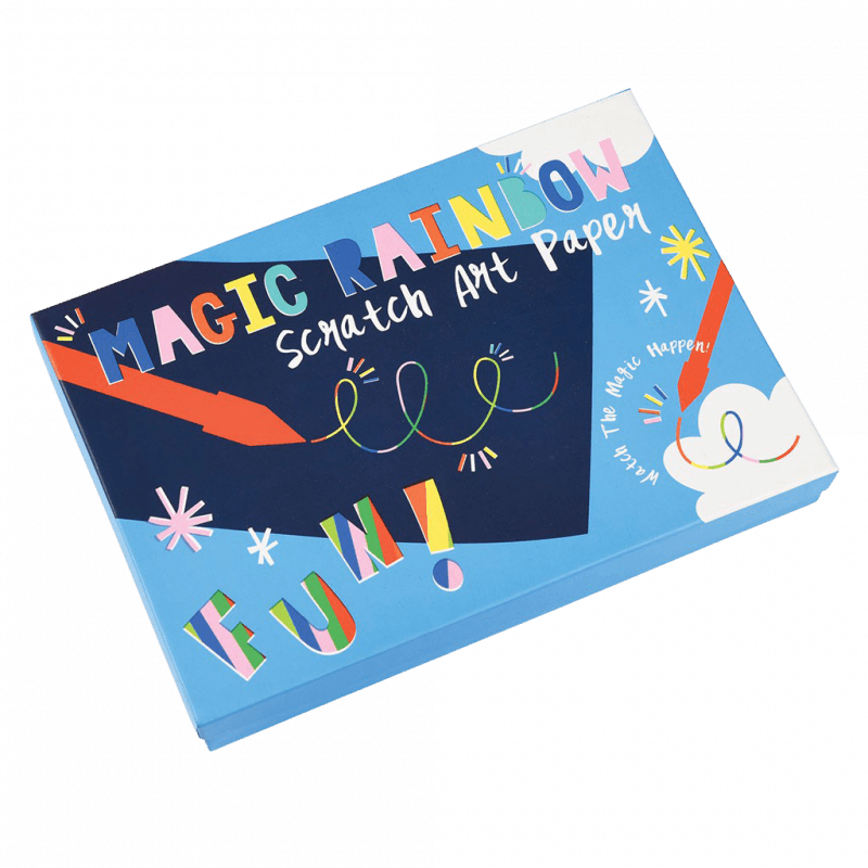 Rex London Rainbow Scratch Art Kit (12 Sheets)