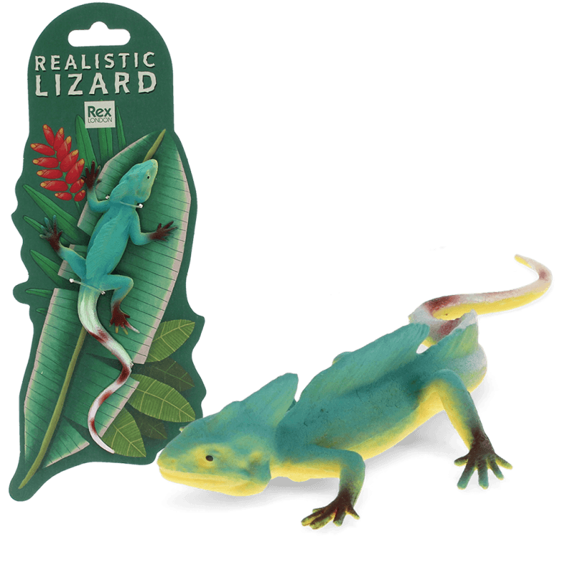 Rex London Realistic Double Crown Lizard Toy