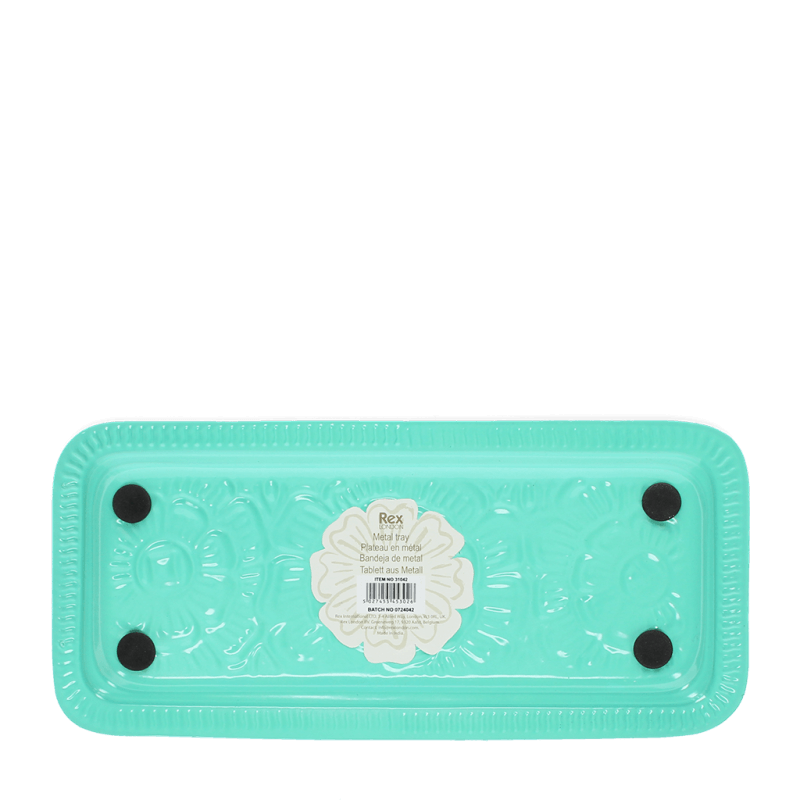 Rex London Rectangular Enamel Trinket Tray - Aqua
