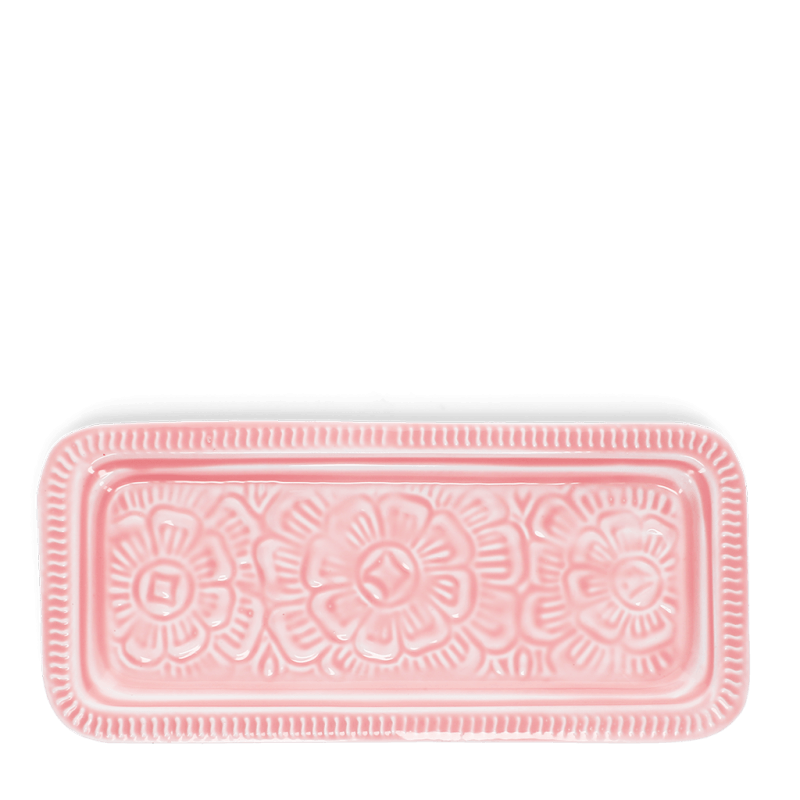 Rex London Rectangular Enamel Trinket Tray - Pink