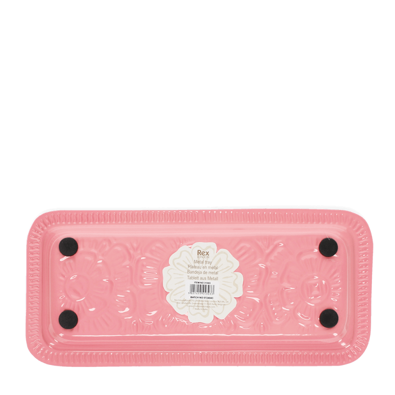Rex London Rectangular Enamel Trinket Tray - Pink
