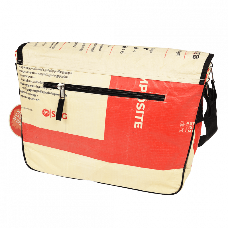 Rex London Recycled Cement Bag Courier Satchel