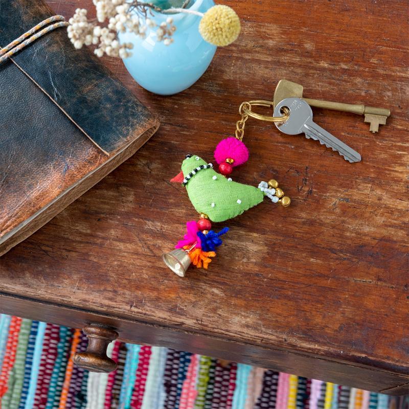 rex london Recycled cloth keyring - Parrot & bell
