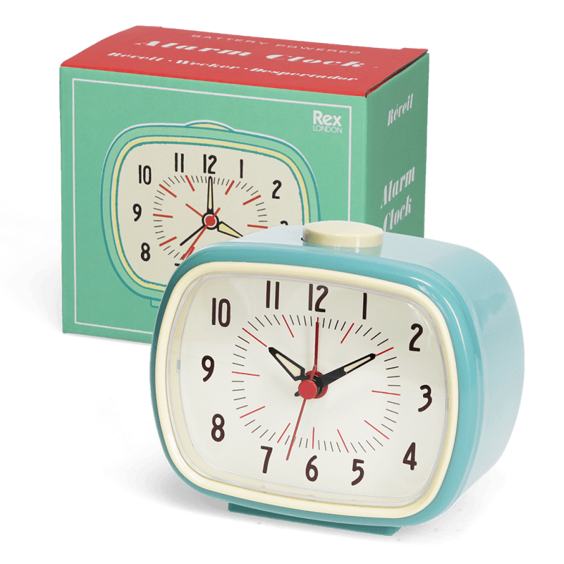 Rex London Retro Alarm Clock - Blue