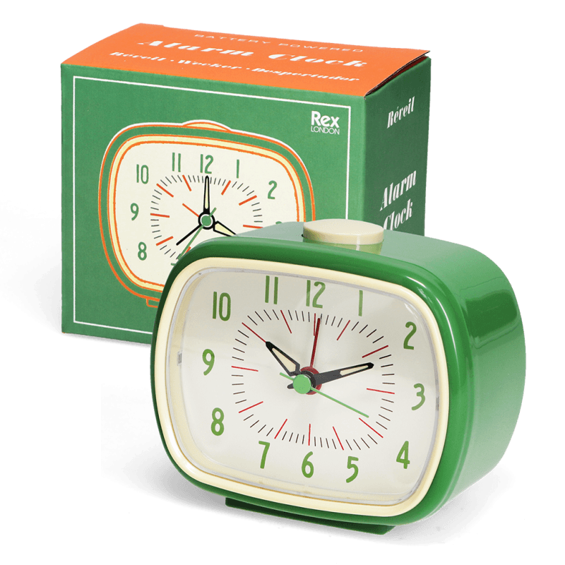 Rex London Retro Alarm Clock - Green
