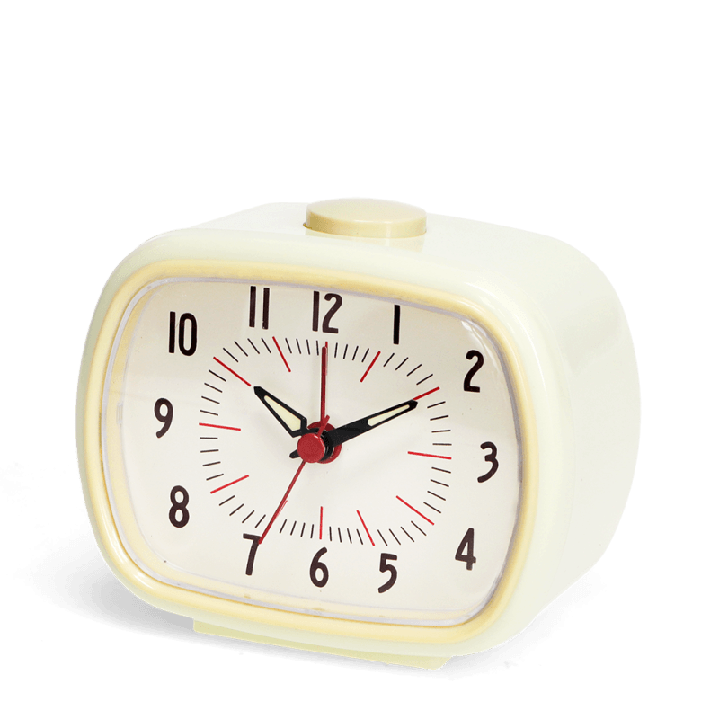 Rex London Retro Alarm Clock - Ivory White